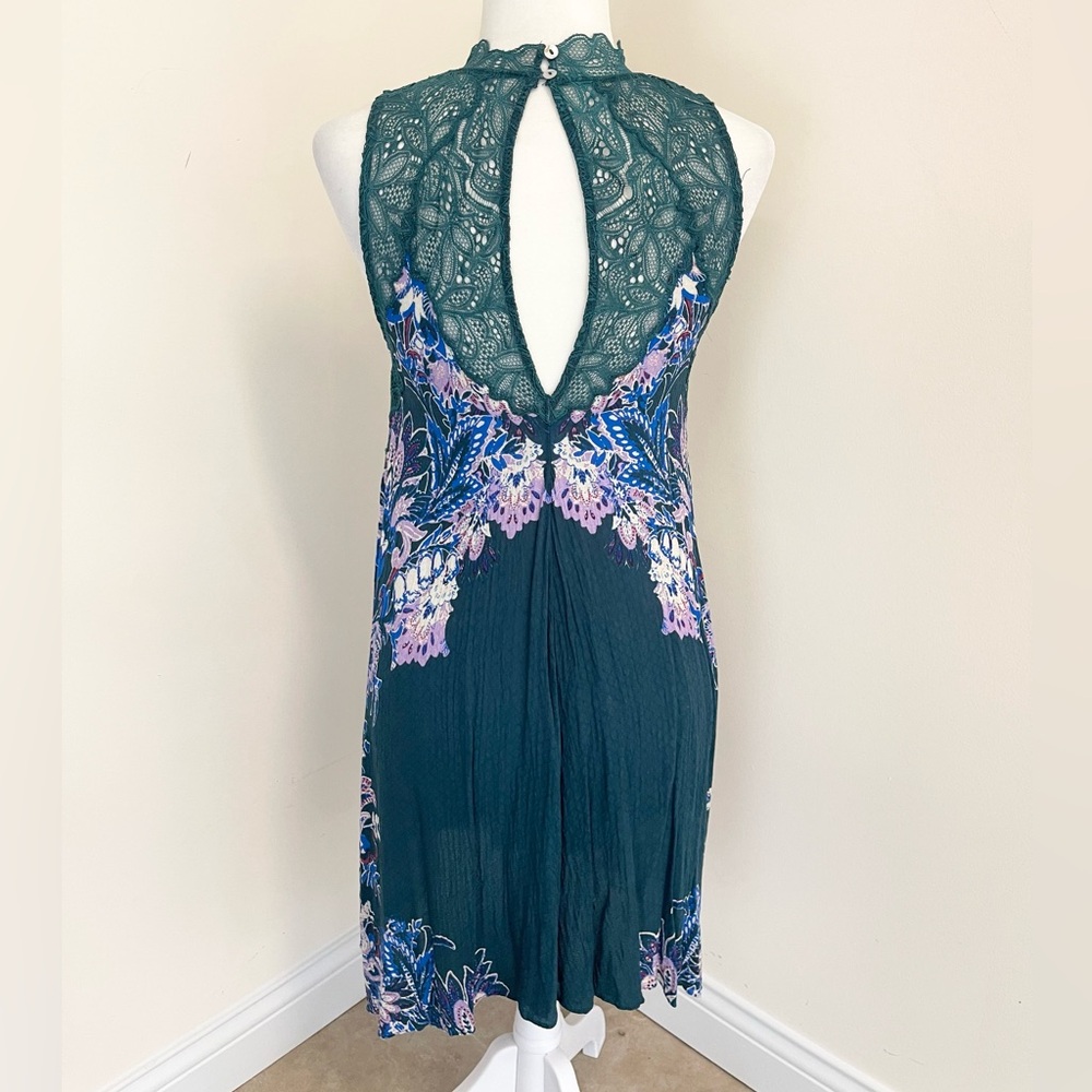 Intimately Free People Marsha Green Floral Lace Slip Dress – Feminine & Flowy! - Picture 11 of 12